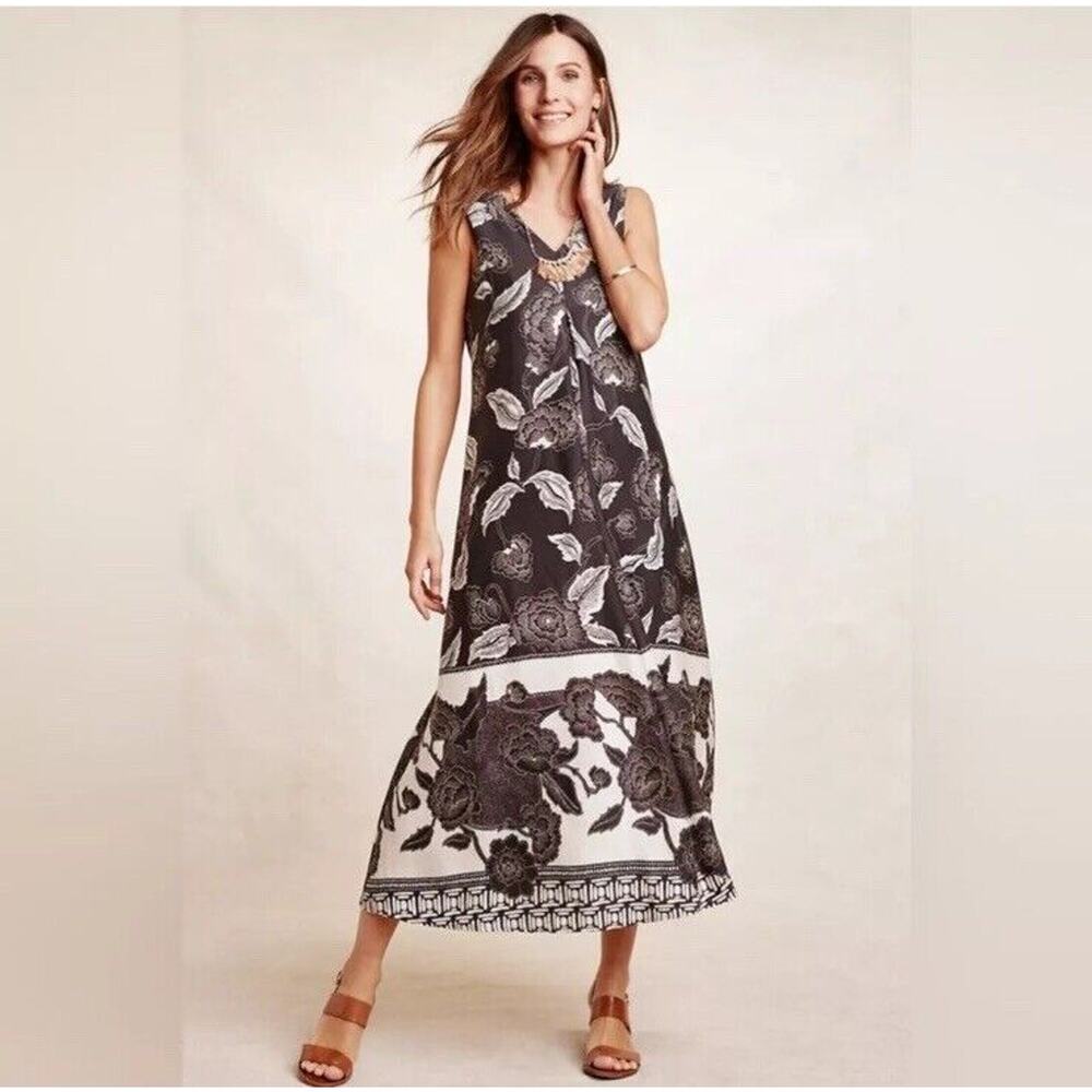 Floreat Anthropologie Soha Maxi Dress Sleeveless Linen Blend XS Resort Cruise